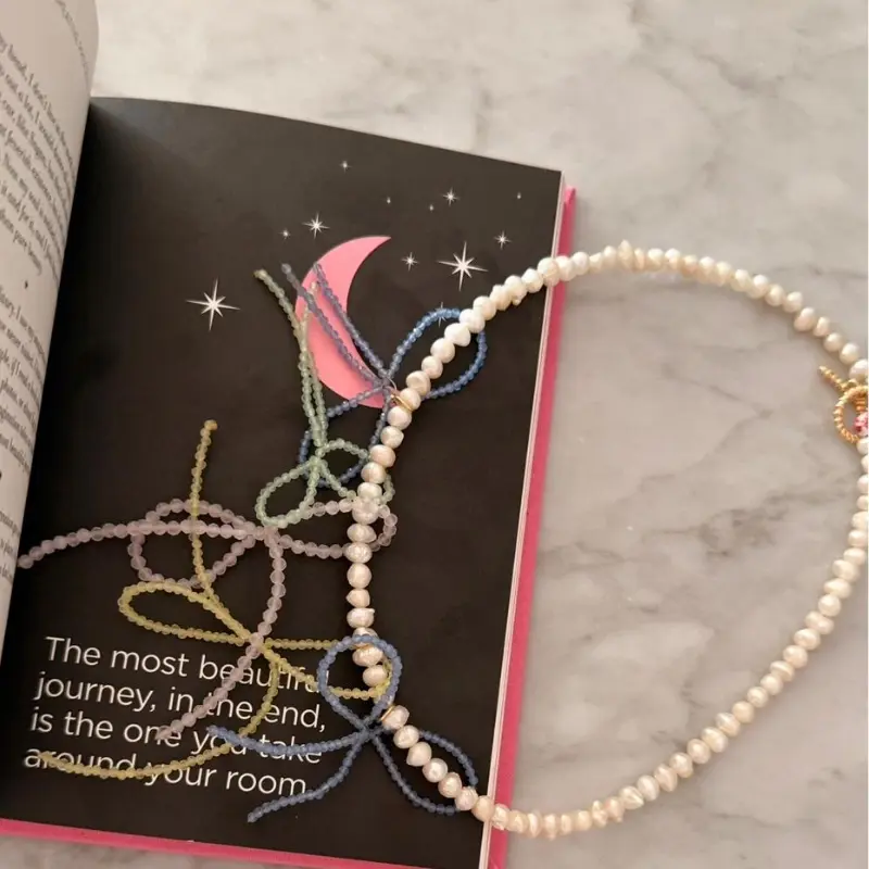 Collar Crystal Ribbon Bows - Imagen 2